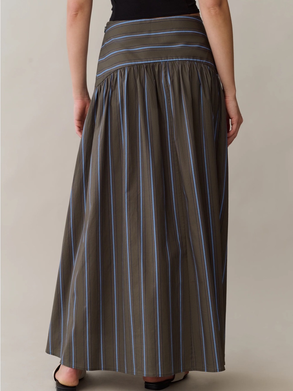 NWT CAARA Vashti Earthy Stripe Cotton Staud Factory Few Moda Skirt 2 - Picture 6 of 8